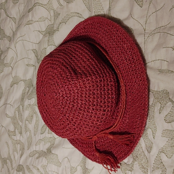 August Hats Accessories - AUGUST RED STRAW HAT